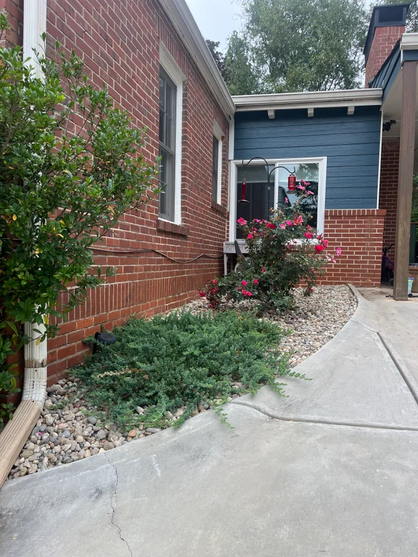 Brick walkway and front-entry landscape refresh